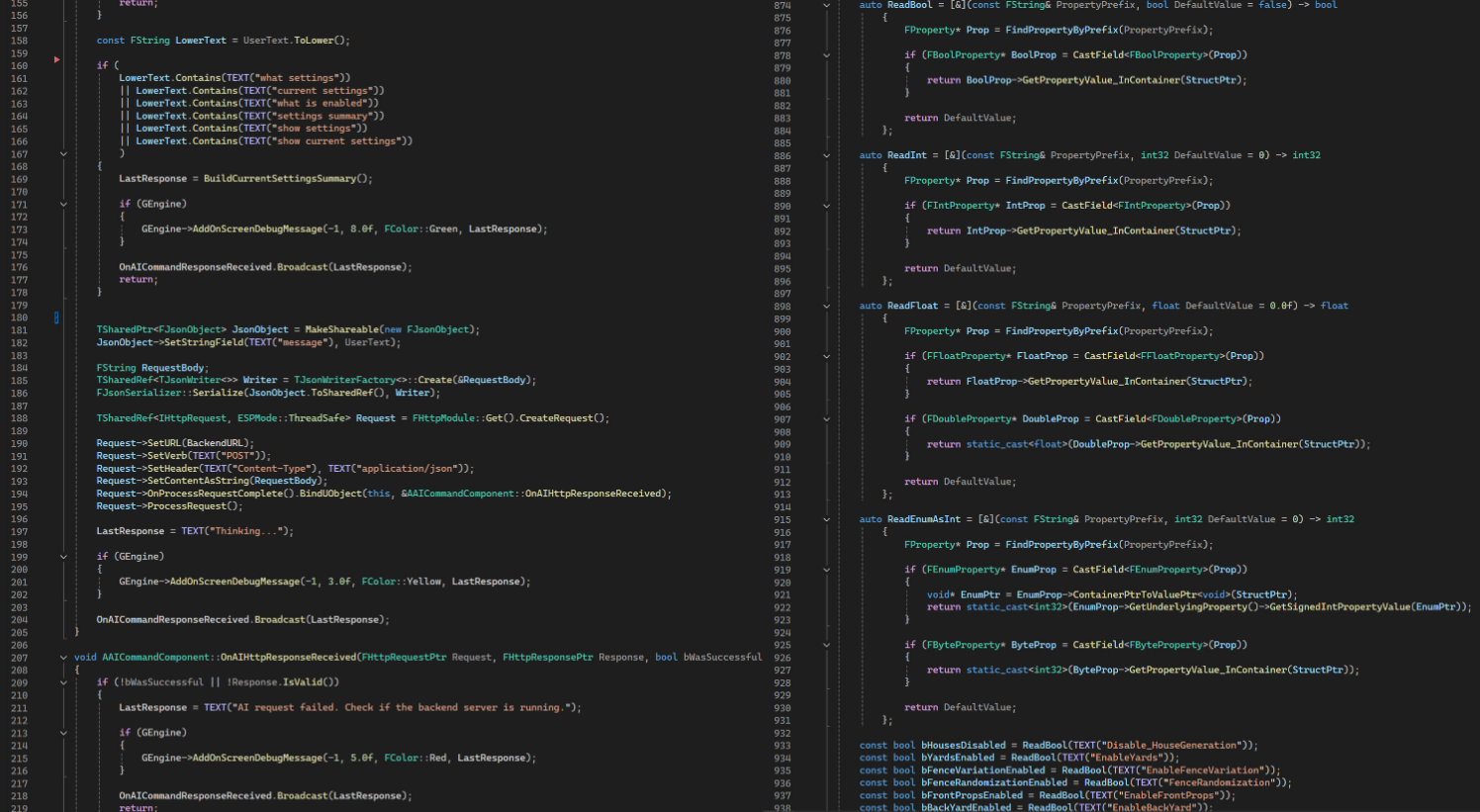 C++ Architecture - how the assistant talks to PCG and Blueprints