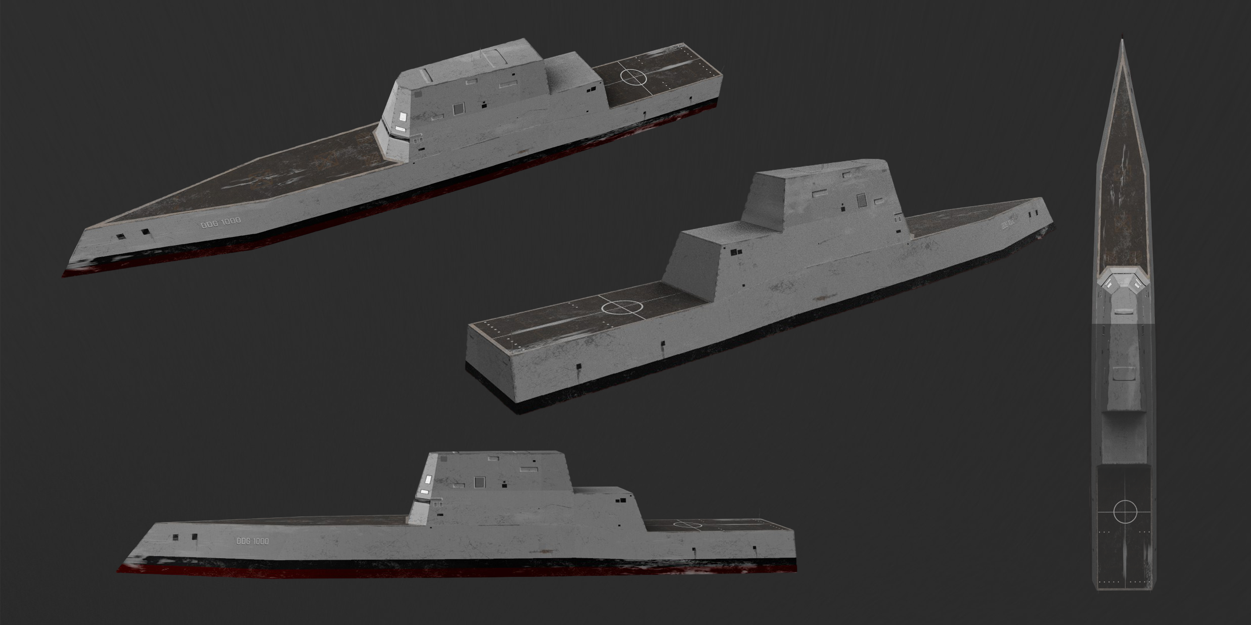 DDG Zumwalt retextured ship